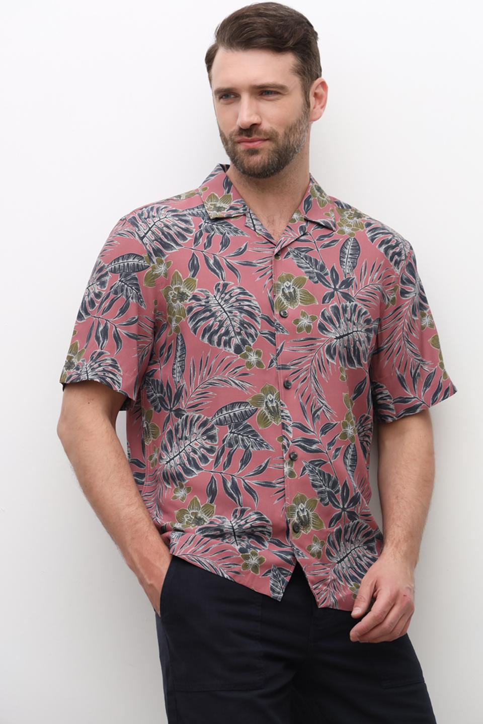 Рубашка Strellson с цветочным принтом из вискозы