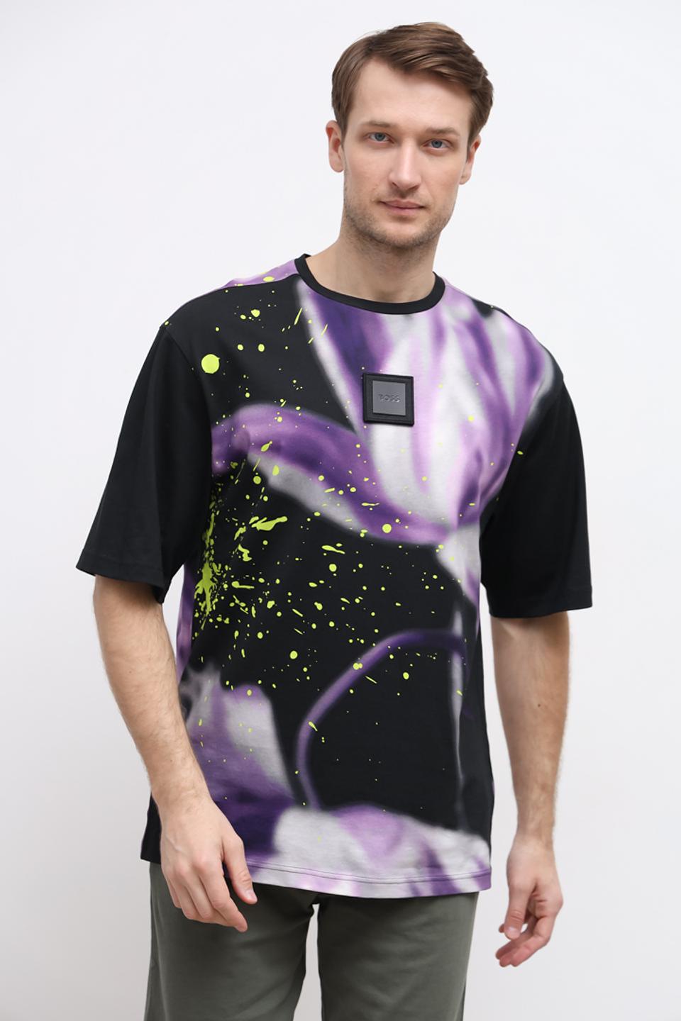 Футболка Boss Green с принтом чёрная