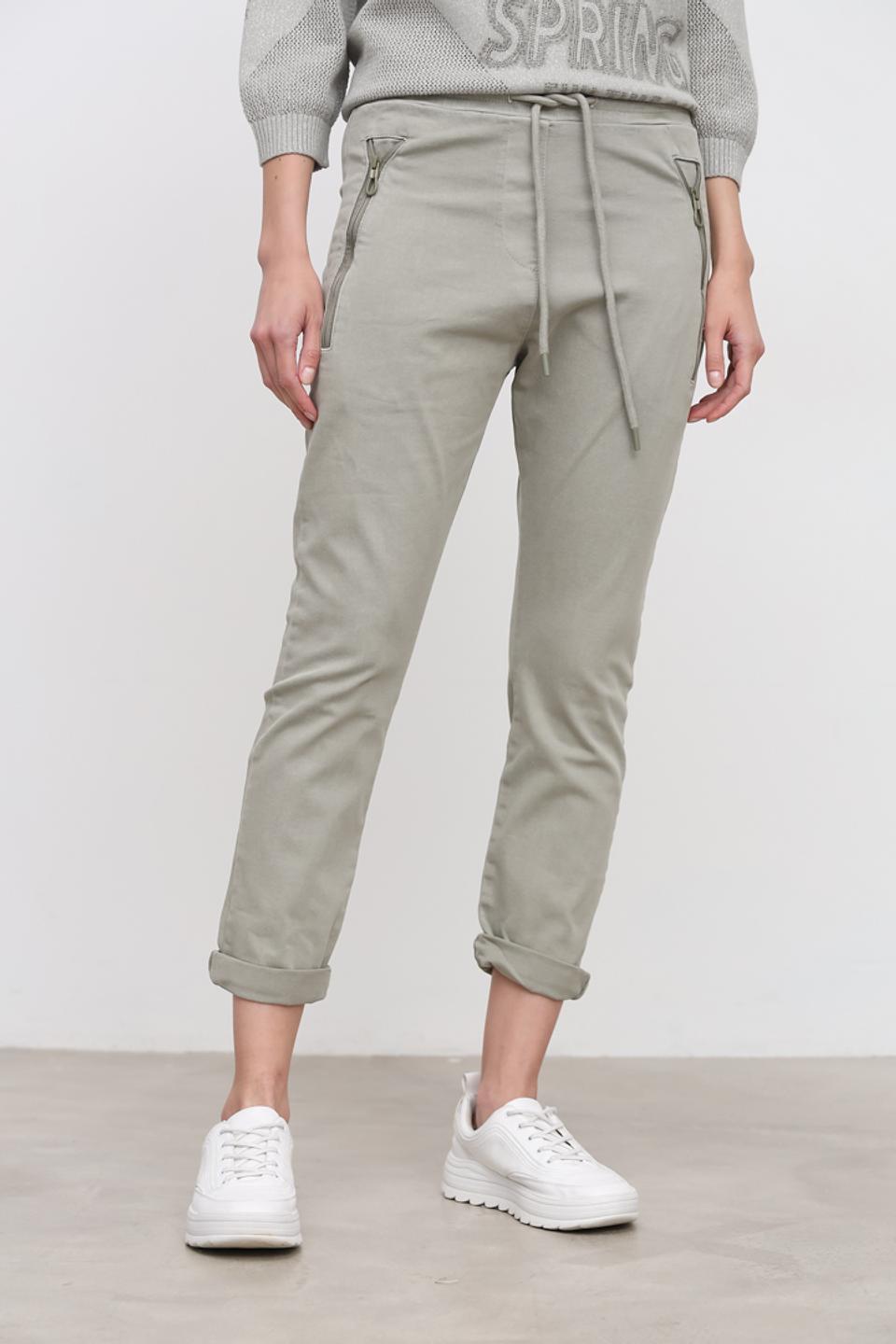 Брюки Zhrill хаки с манжетами