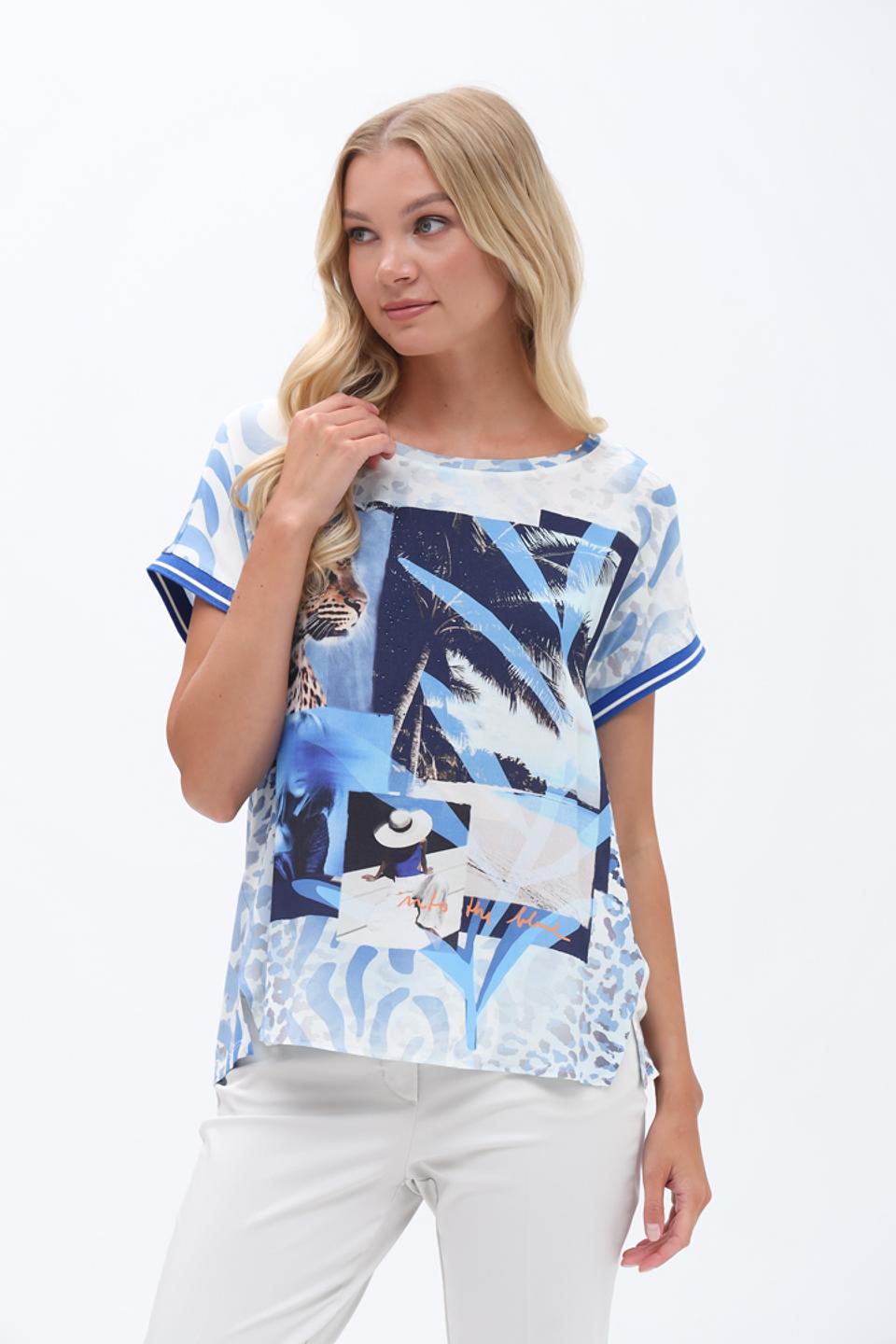 Футболка Oui с тропическим принтом