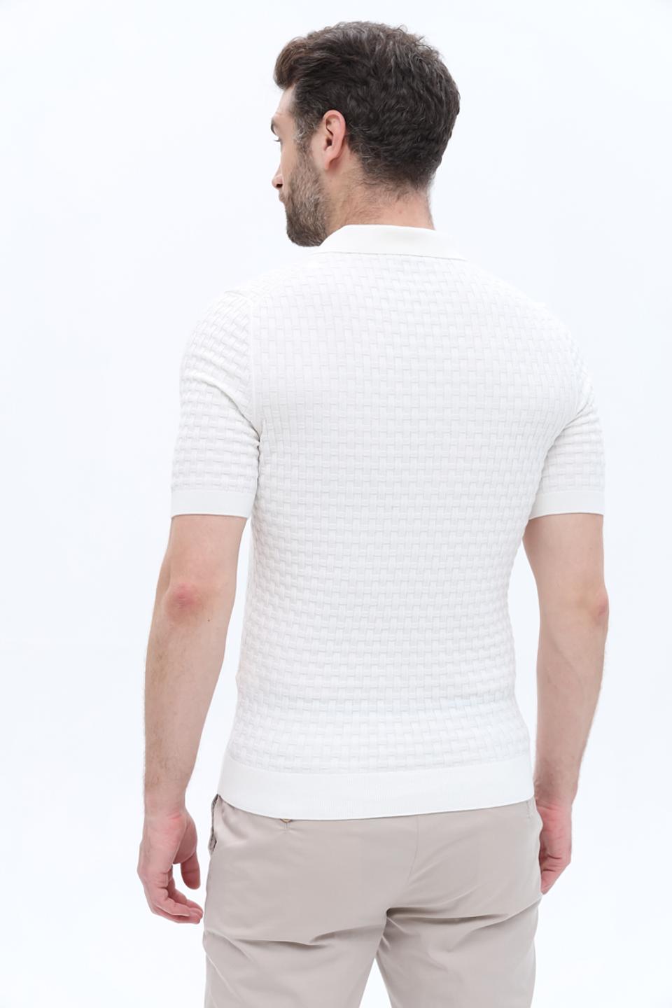 Поло Gran Sasso белое из 100% хлопка