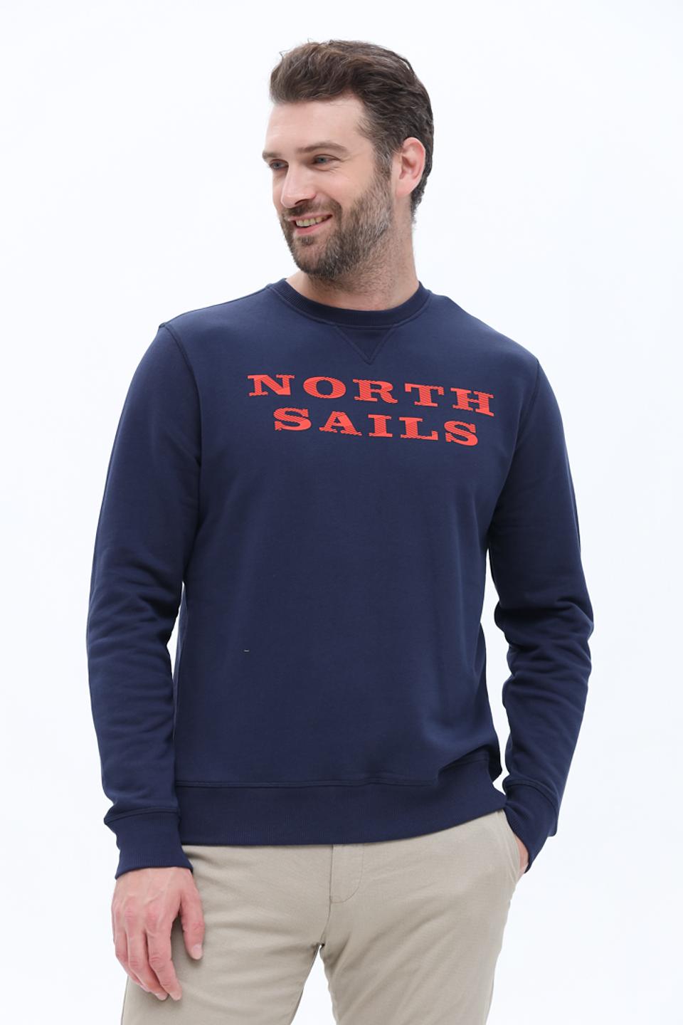 Джемпер North Sails муж. синий с логотипом