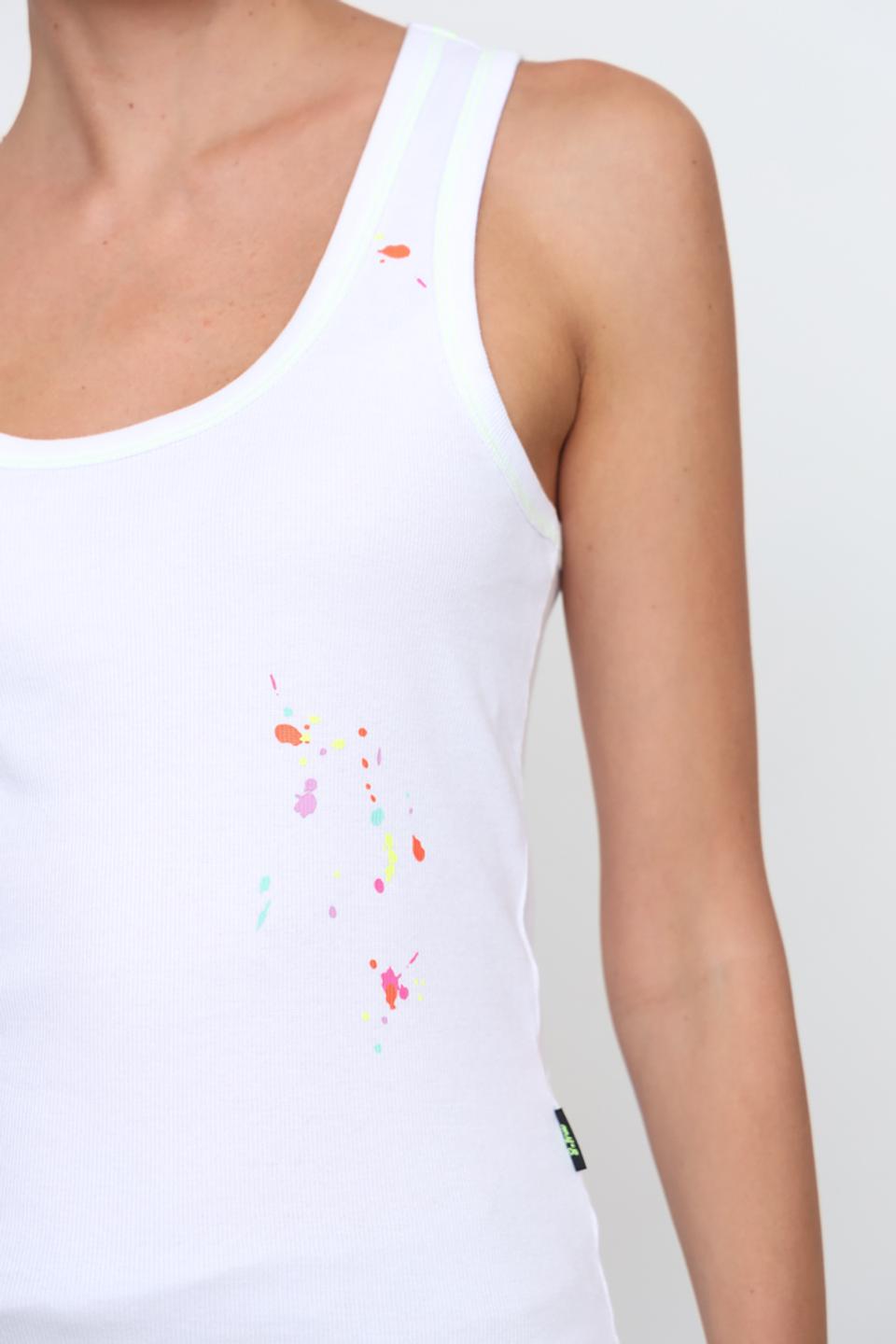 Топ Twin Set Actitude белый с брызгами