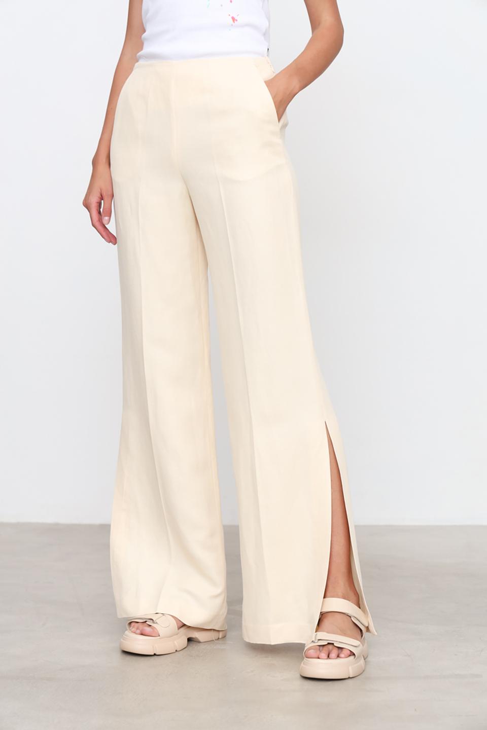 Брюки Twin Set палаццо бежевые