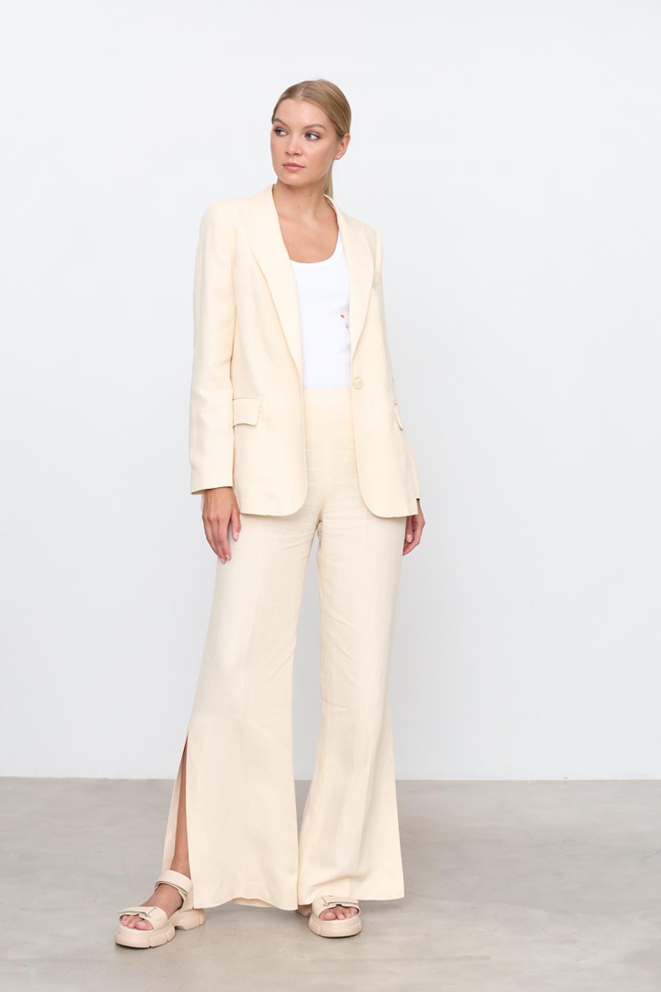 Брюки Twin Set палаццо бежевые