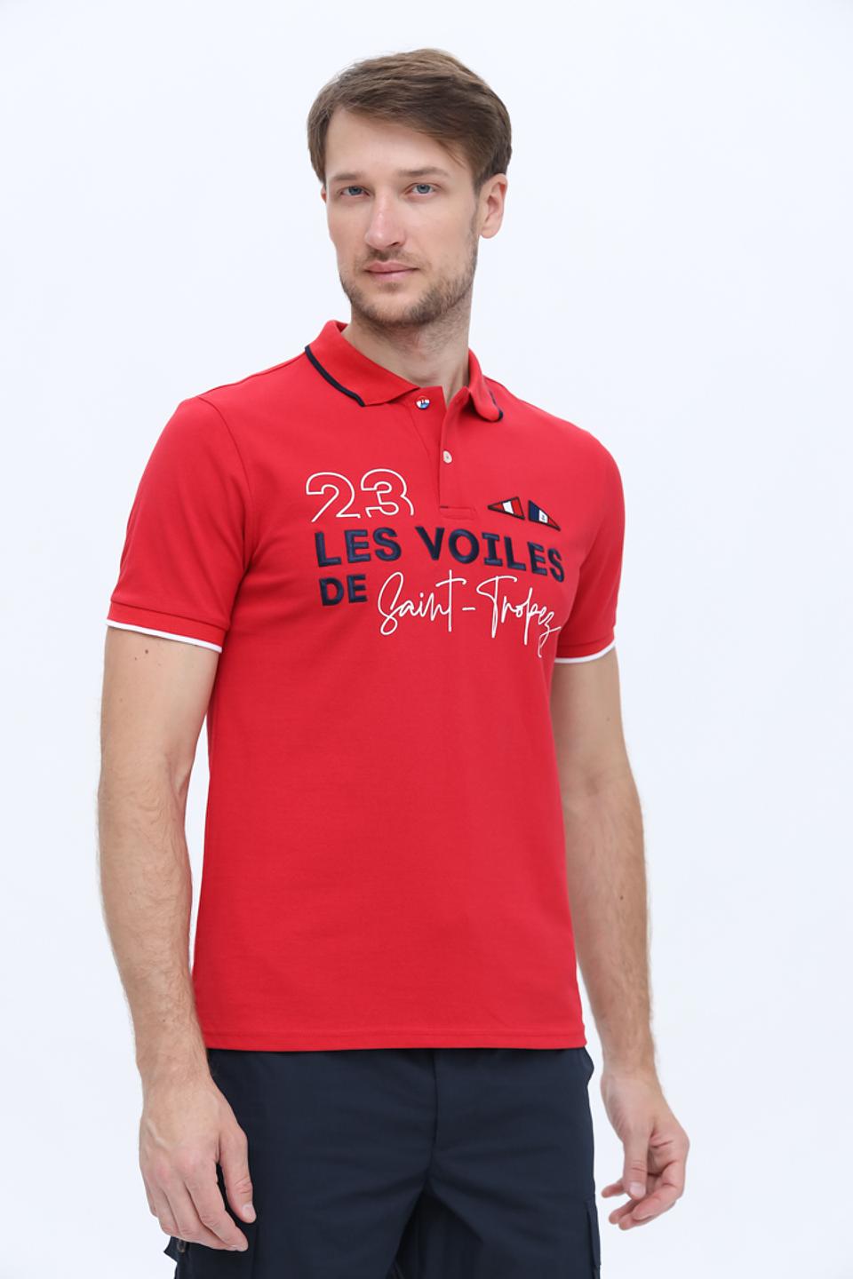 Поло North Sails красный с логотипом