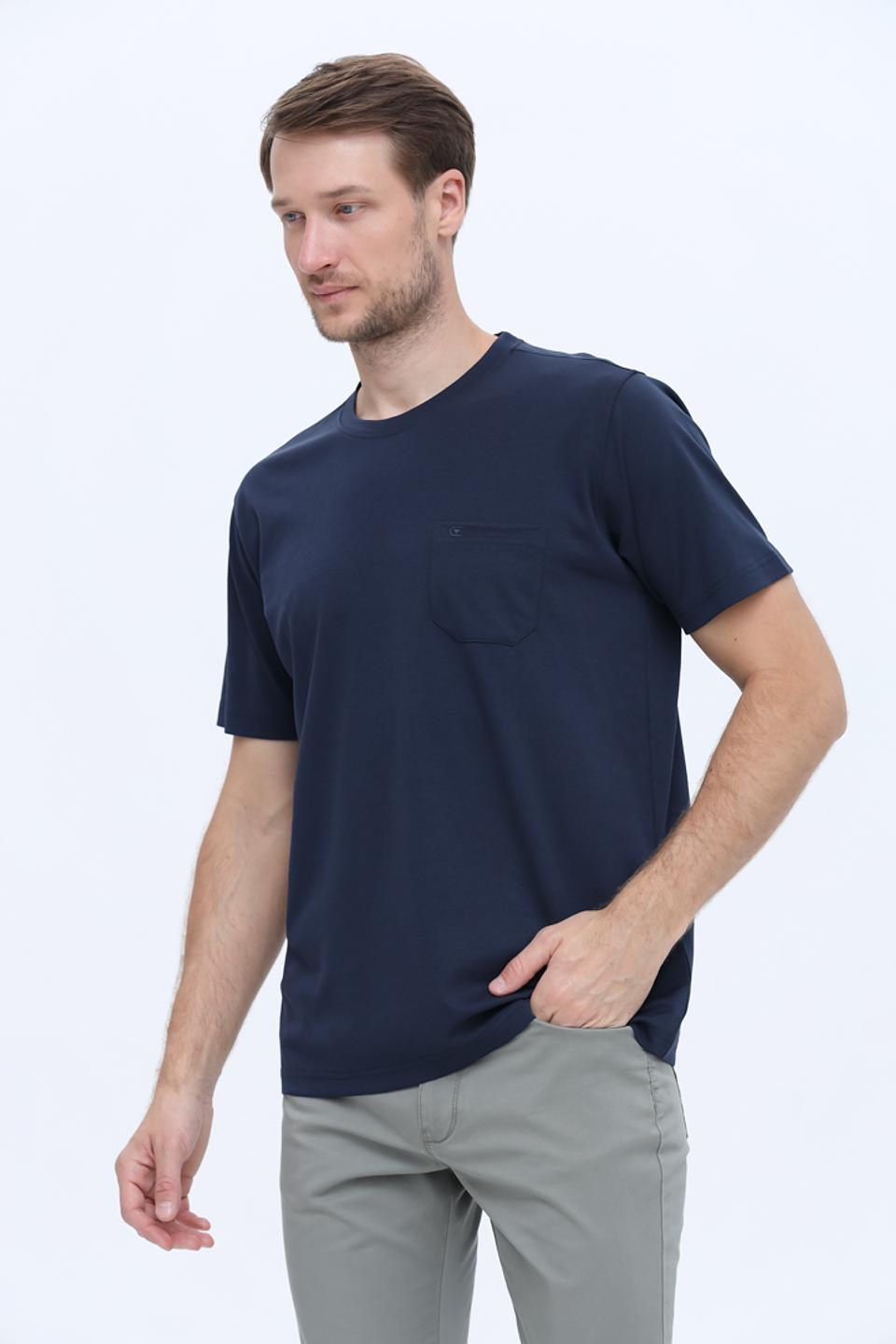 Футболка Casa Moda с карманом синяя