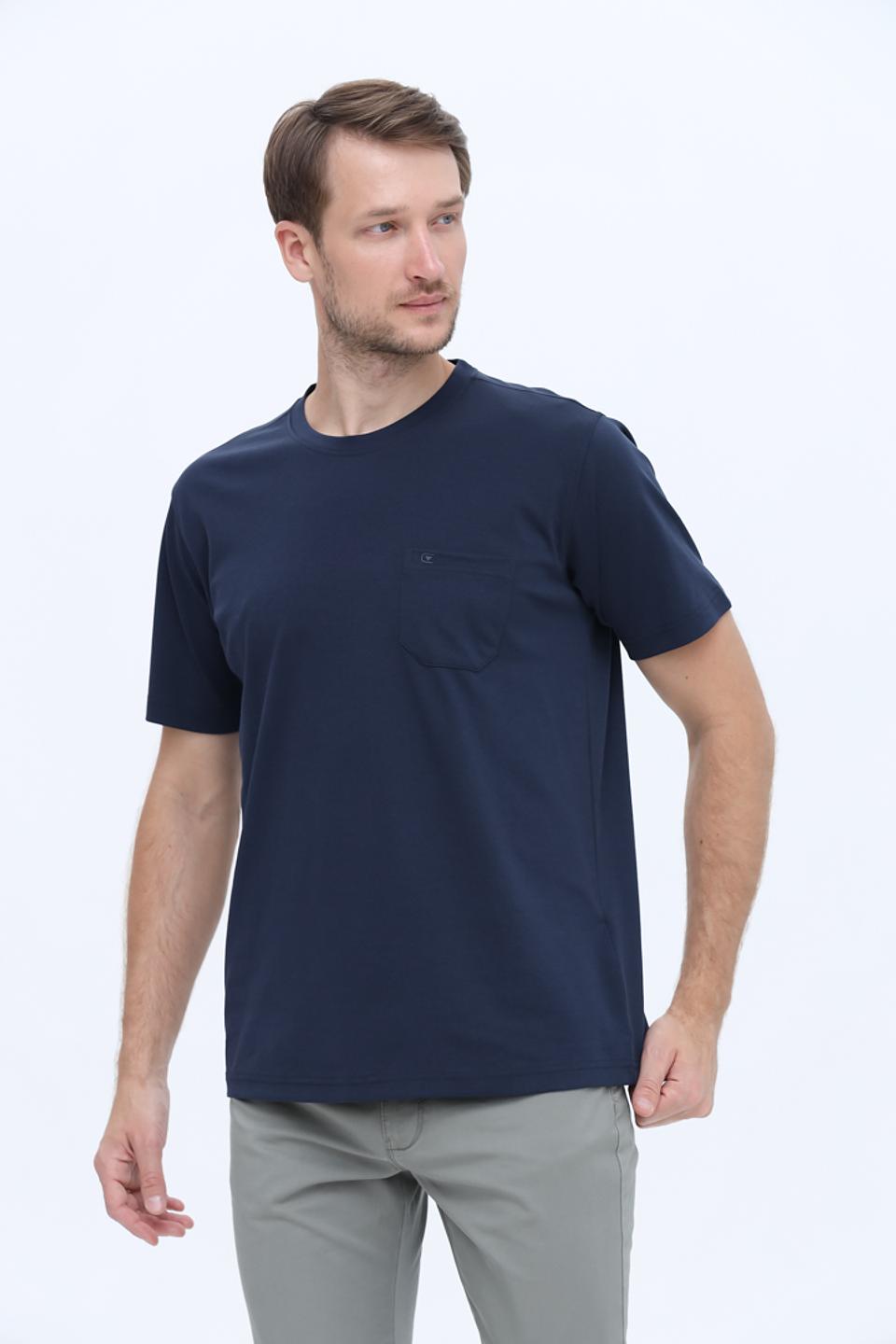Футболка Casa Moda с карманом синяя