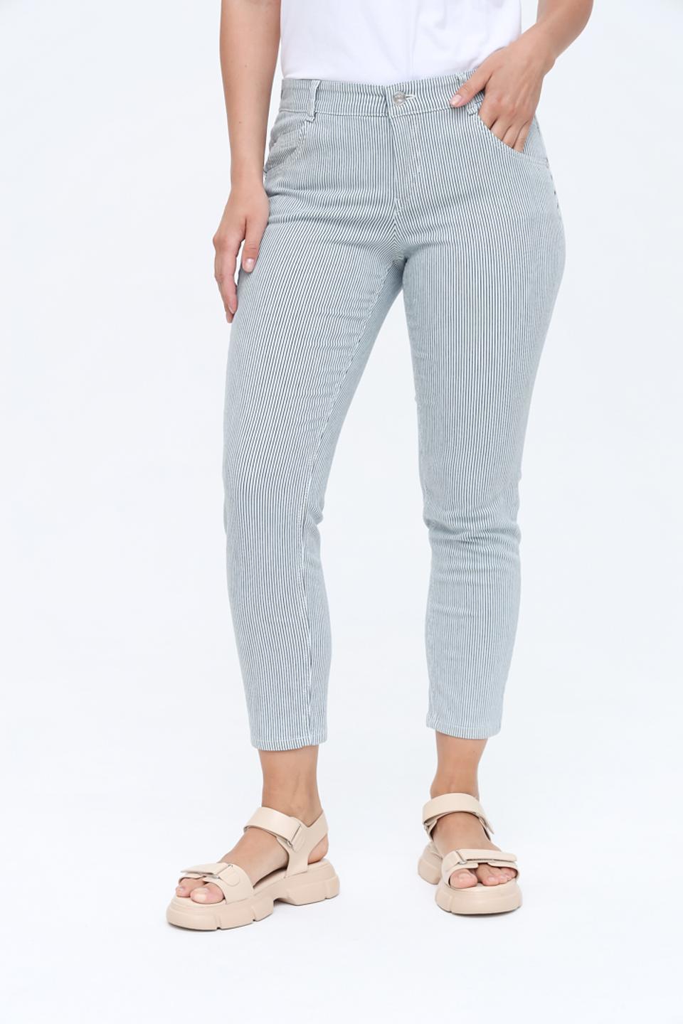 Капри Gardeur в полоску голубую