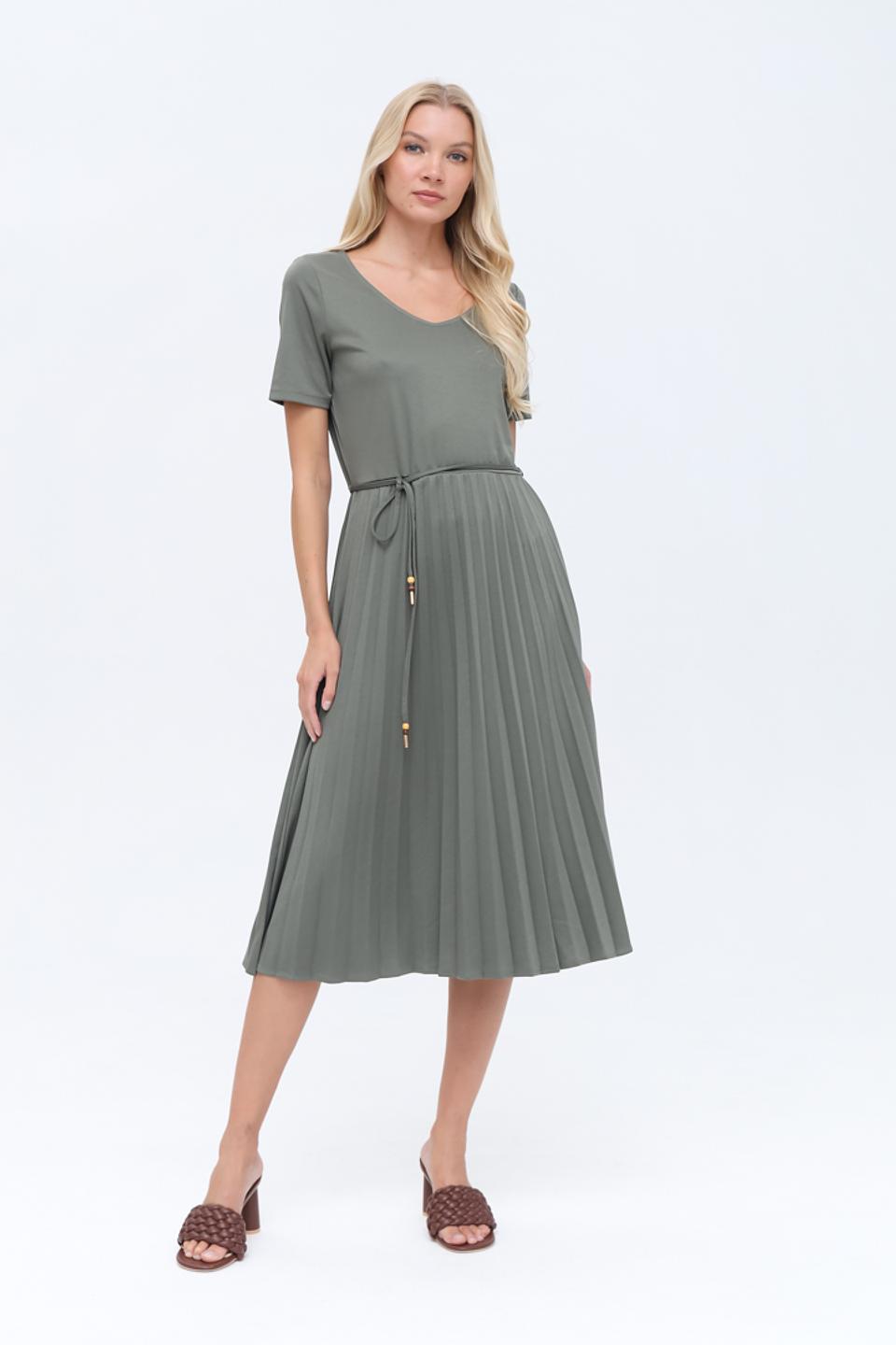 Платье Gerry Weber плиссе хаки