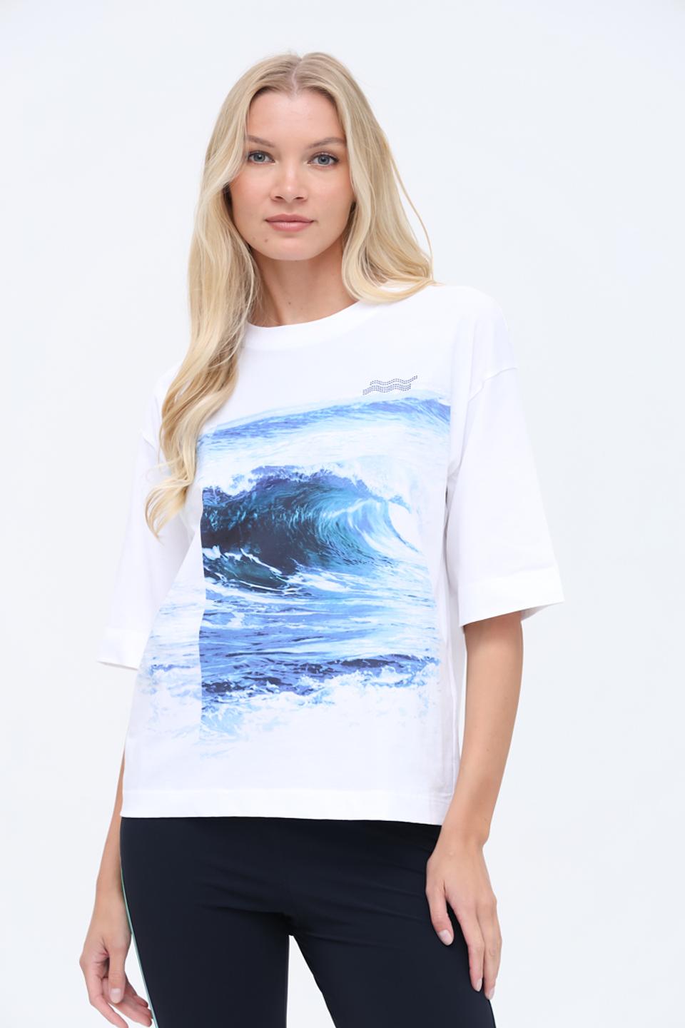 Футболка Marc Cain с принтом волны