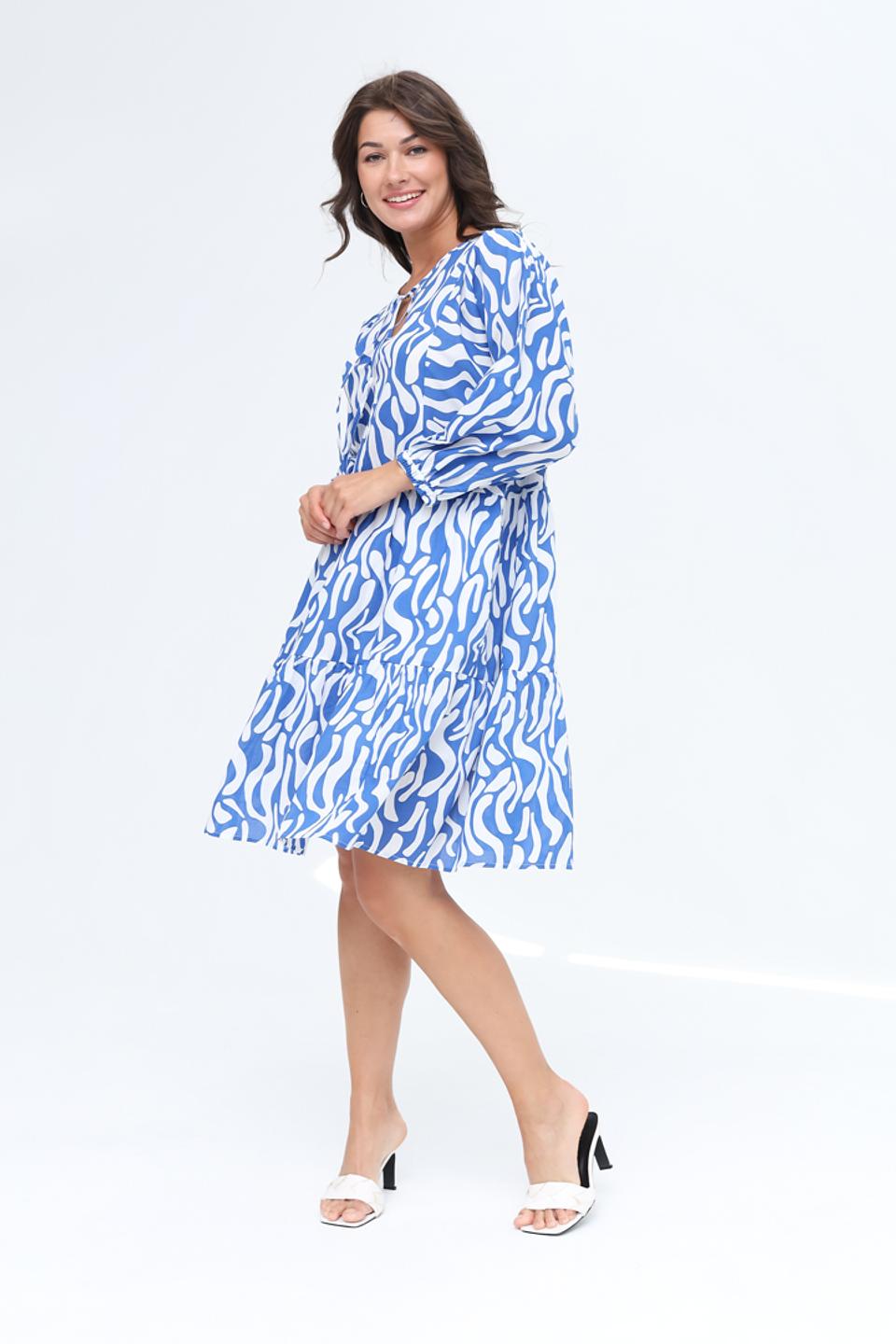 Платье Oui с волнистым принтом