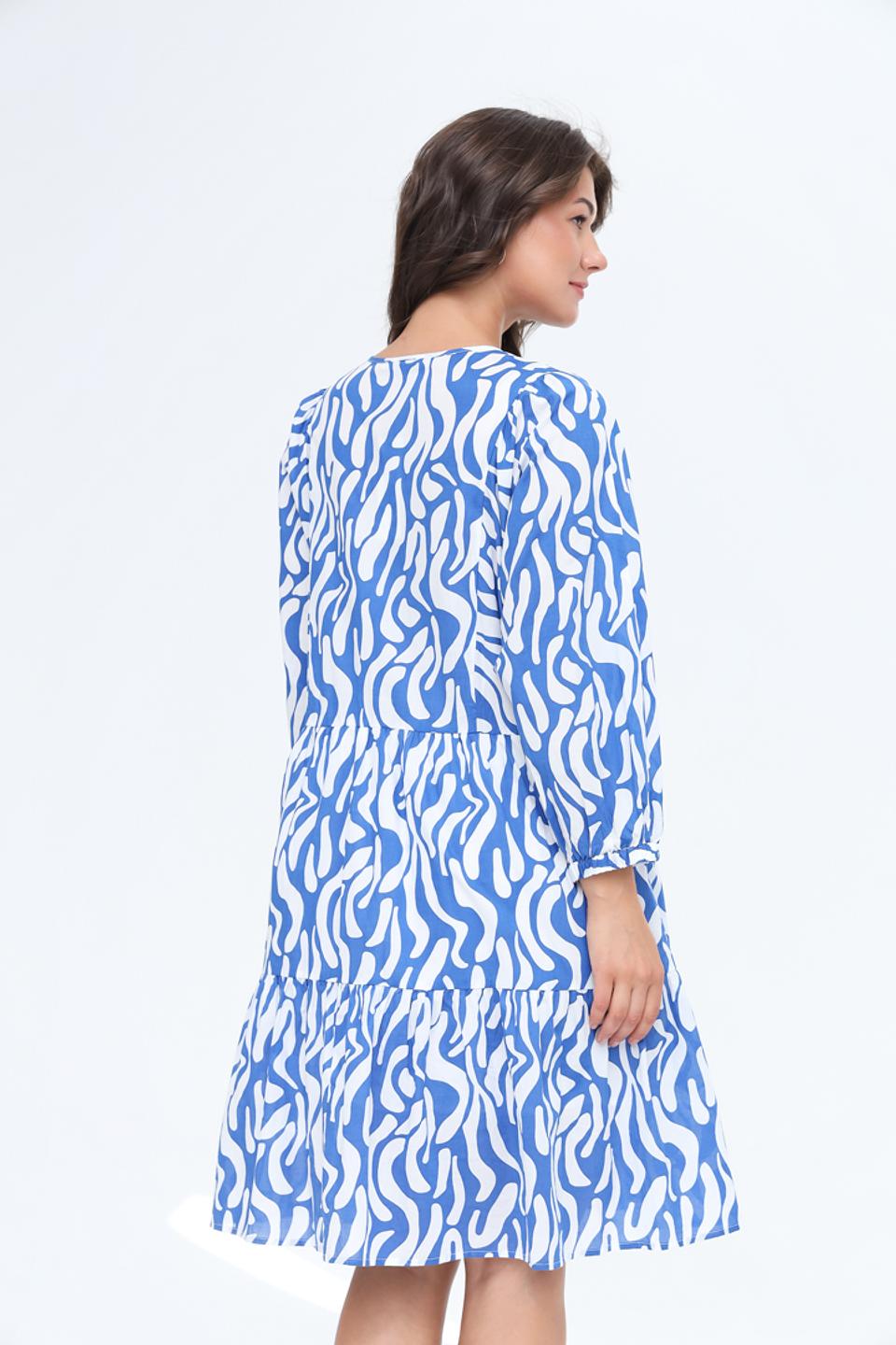 Платье Oui с волнистым принтом