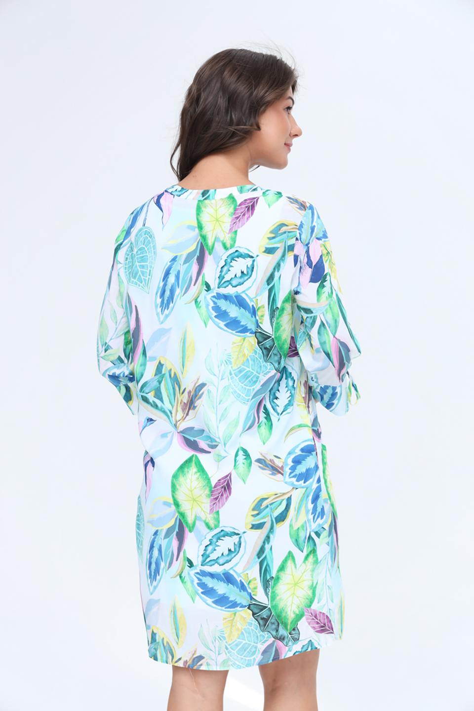 Платье Lecomte с тропическим принтом