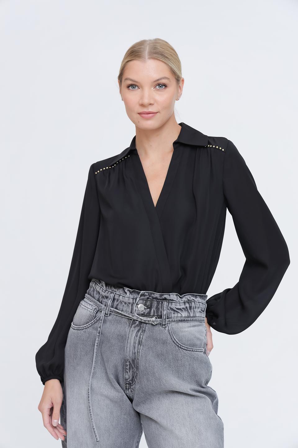 Блуза Marciano чёрная с декором