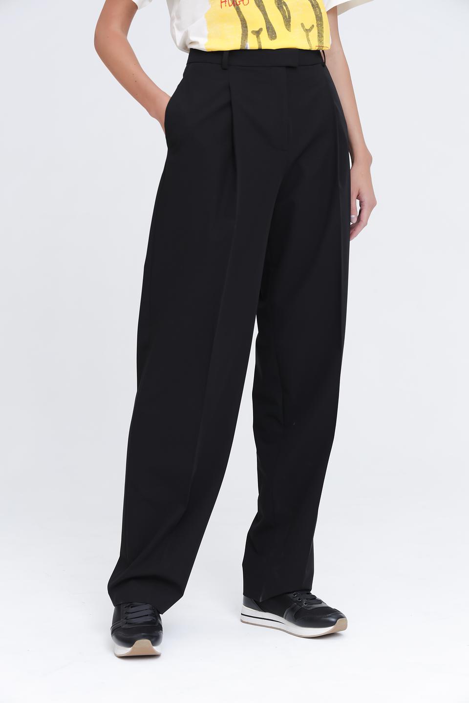 Брюки Hugo жен. прямые черные