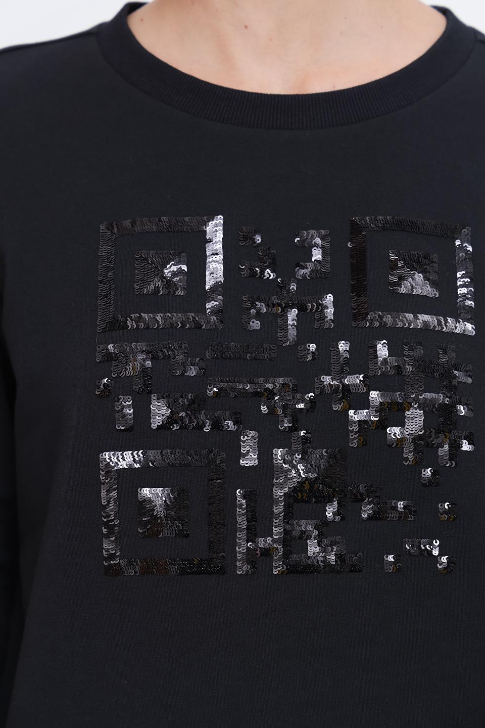 Пуловер Pezzo с декором чёрный