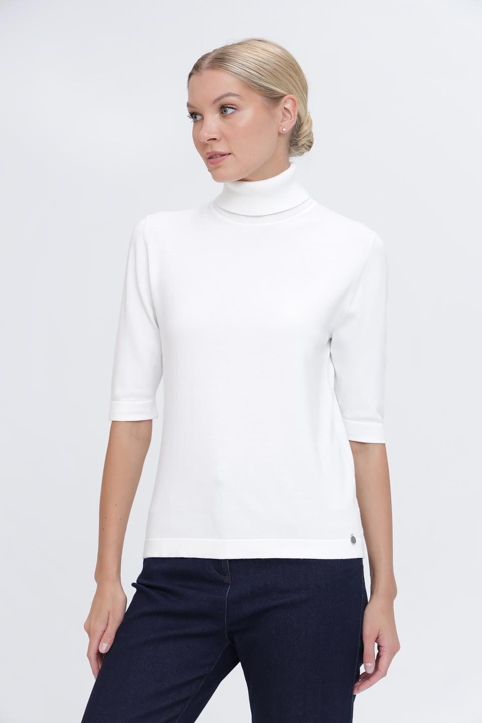 Водолазка Pezzo белая с 3/4 рукавом