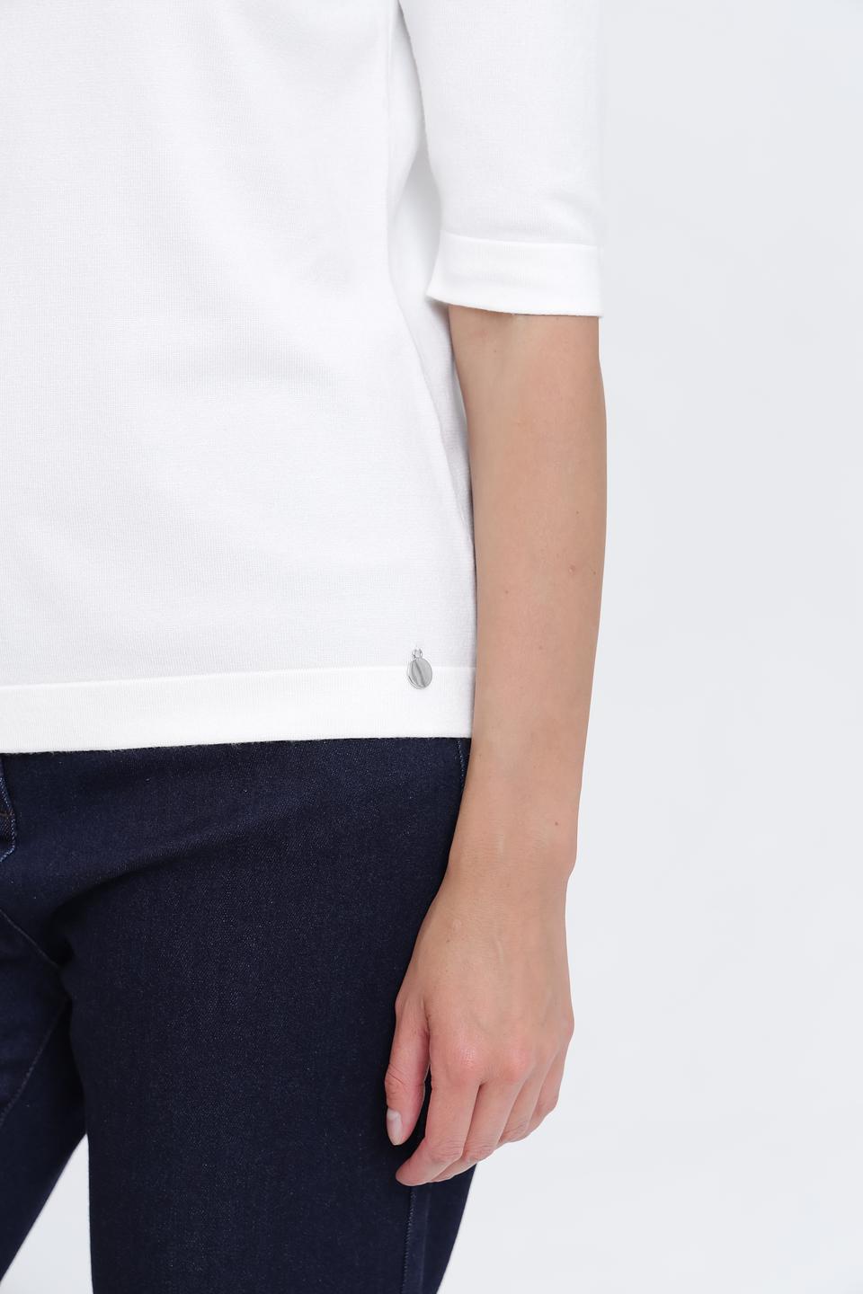 Водолазка Pezzo белая с 3/4 рукавом