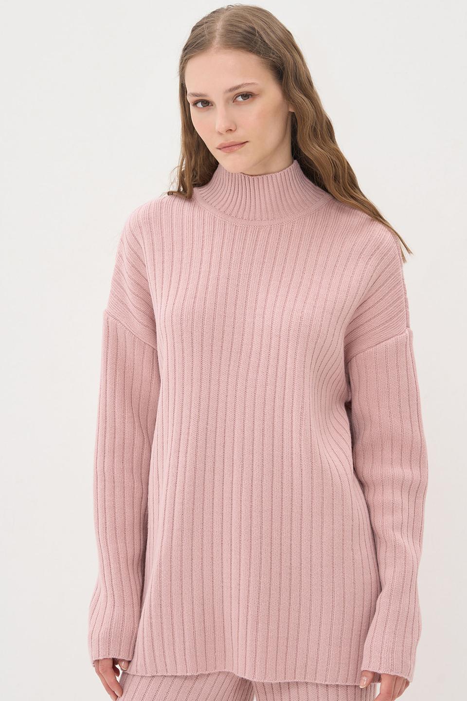 Костюм VAY вязаный розовый