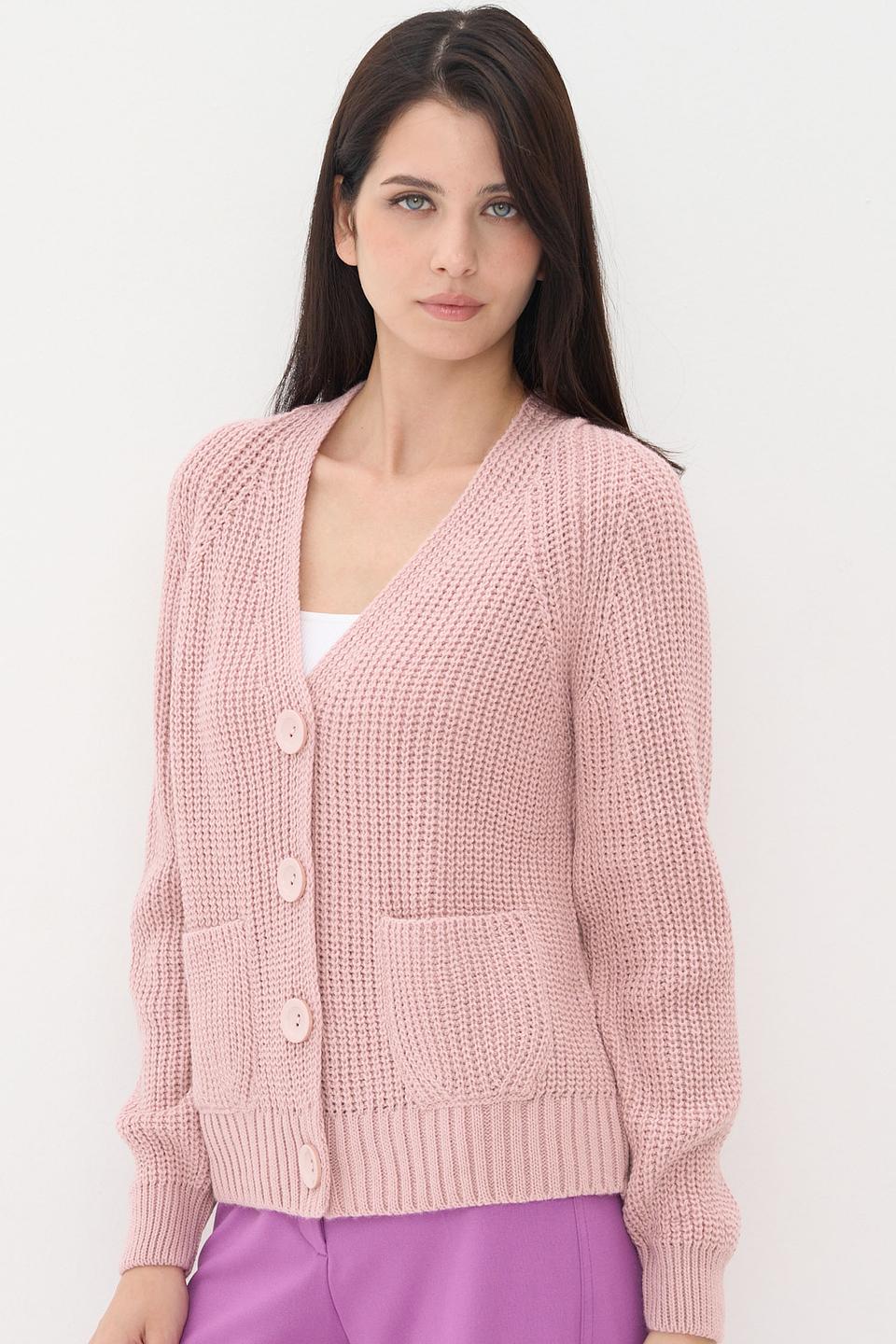 Кардиган BE YOU вязаный розовый