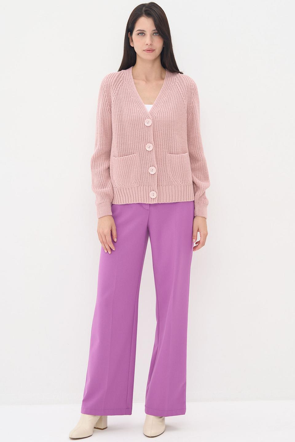 Кардиган BE YOU вязаный розовый