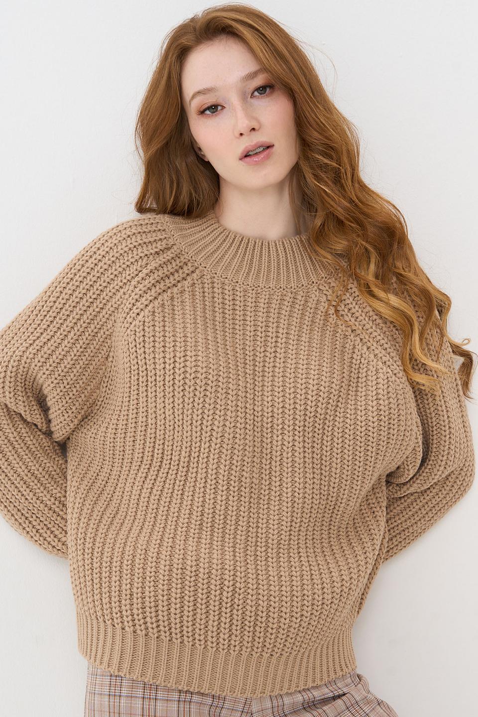 Джемпер BE YOU вязаный бежевый