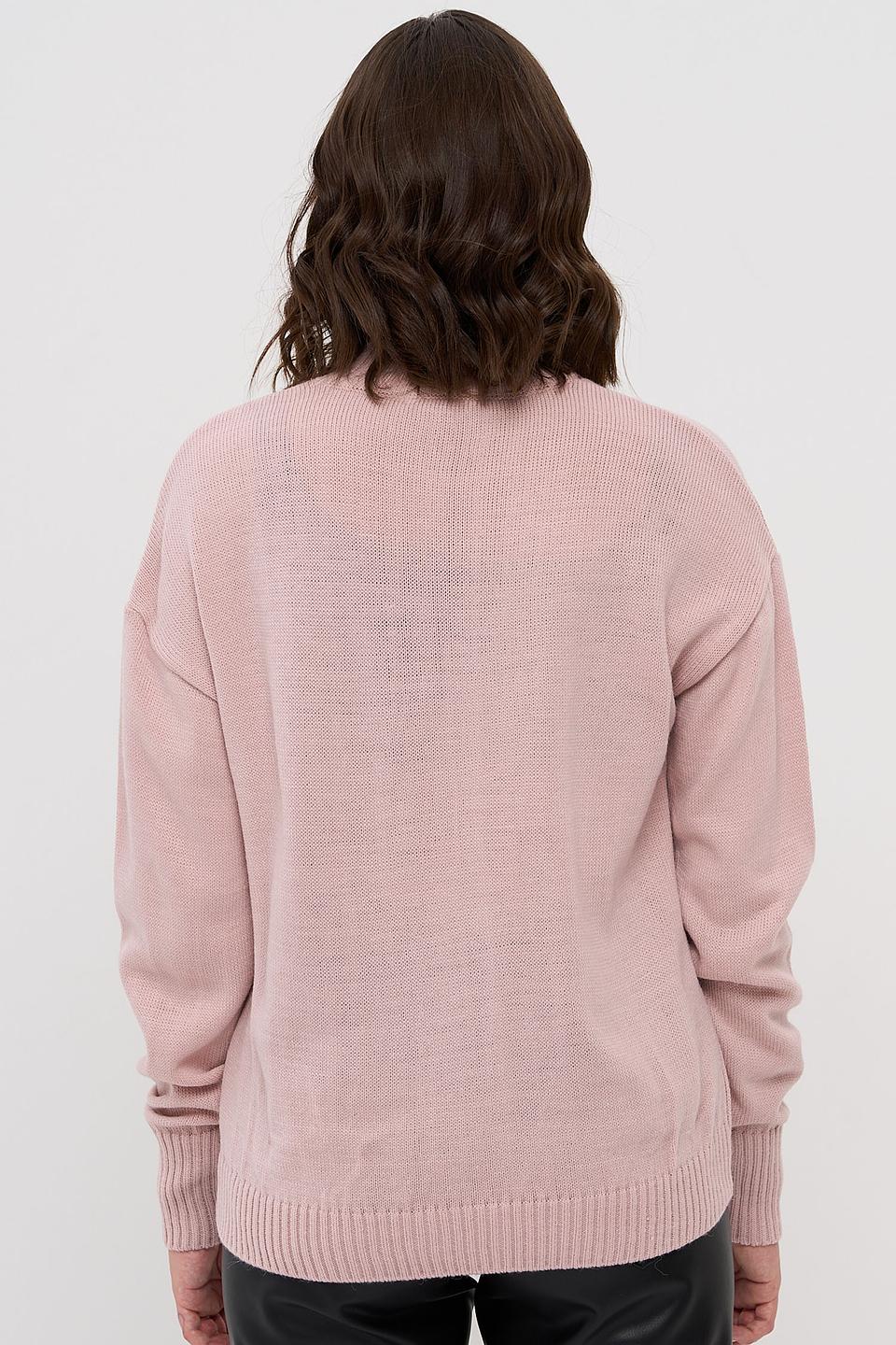 Джемпер NEWVAY пудровый с горлом
