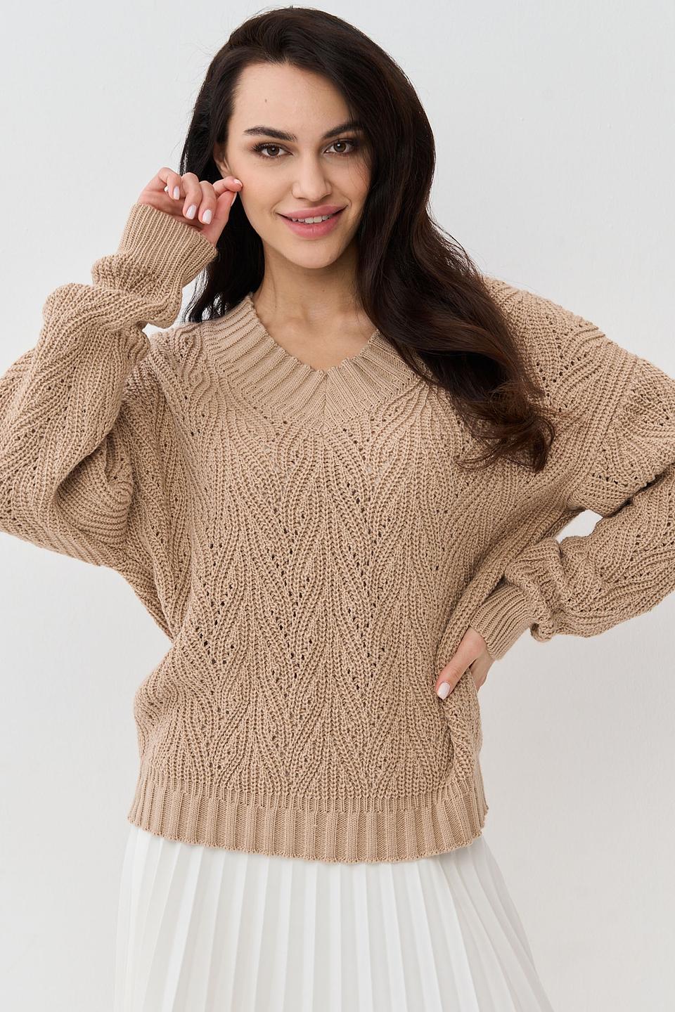 Джемпер NEWVAY вязаный бежевый