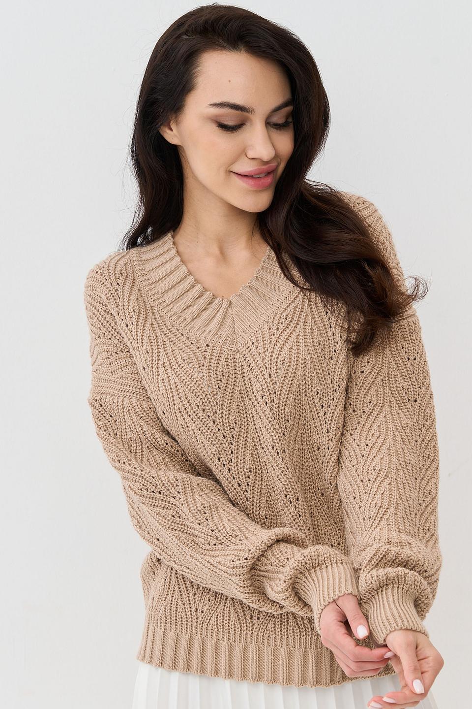 Джемпер NEWVAY вязаный бежевый