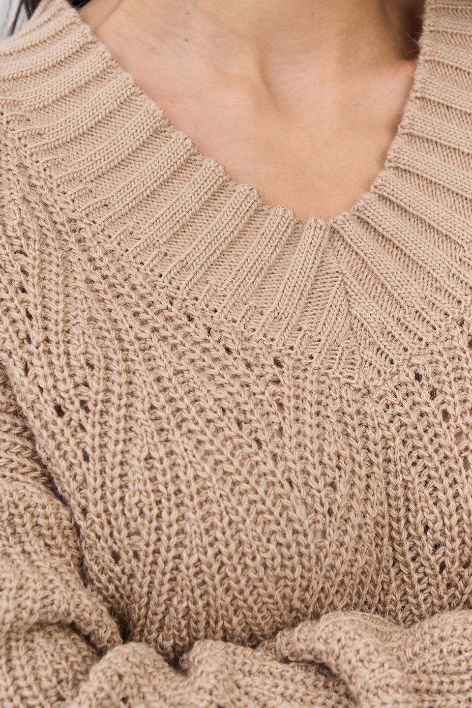 Джемпер NEWVAY вязаный бежевый