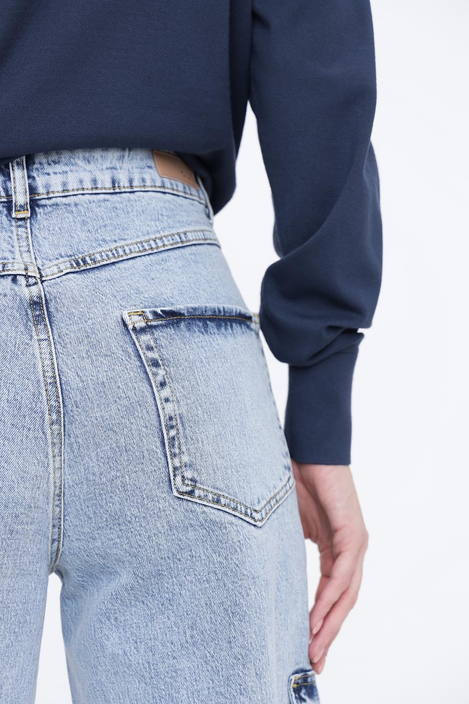 Джинсы карго Oui светло-голубые