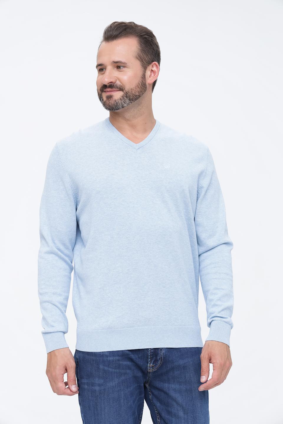 Джемпер Bugatti V-образный голубой