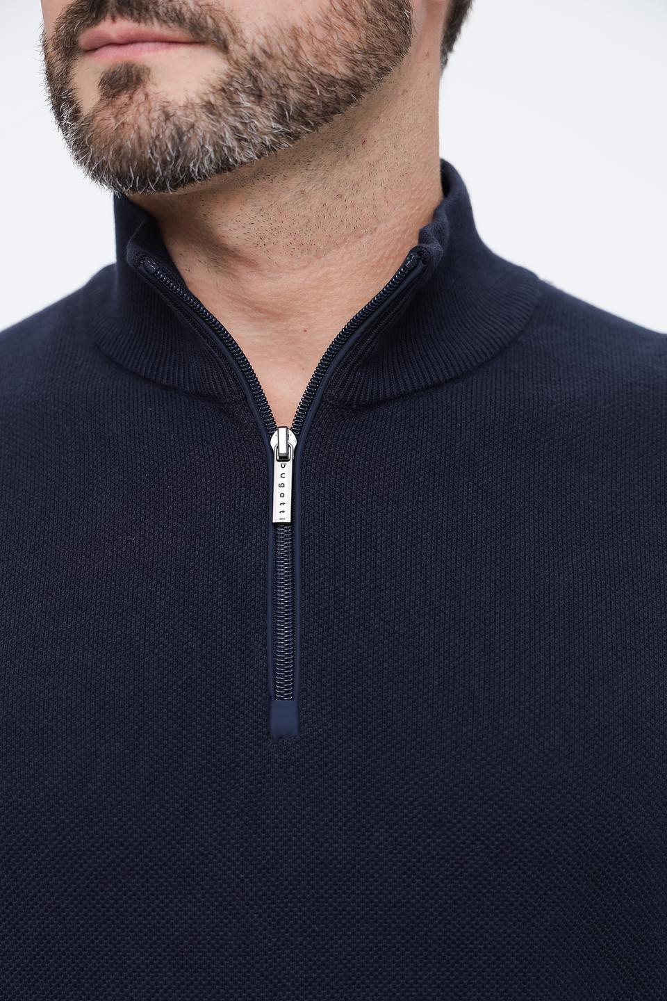 Пуловер Bugatti с молнией темно-синий
