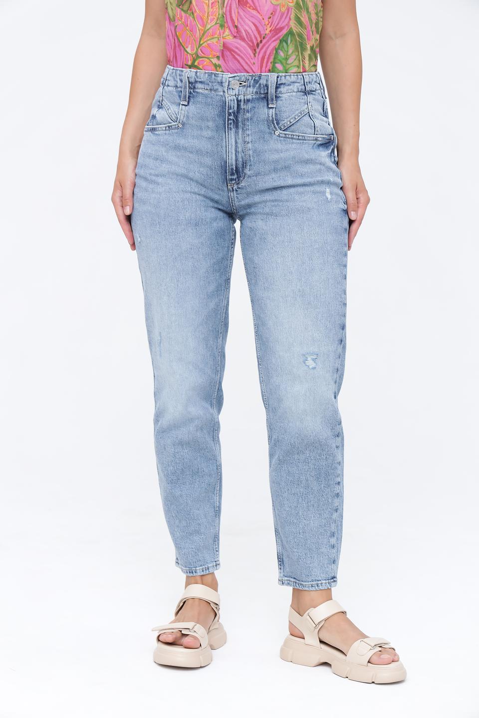 Джинсы Guess с потертостями голубые