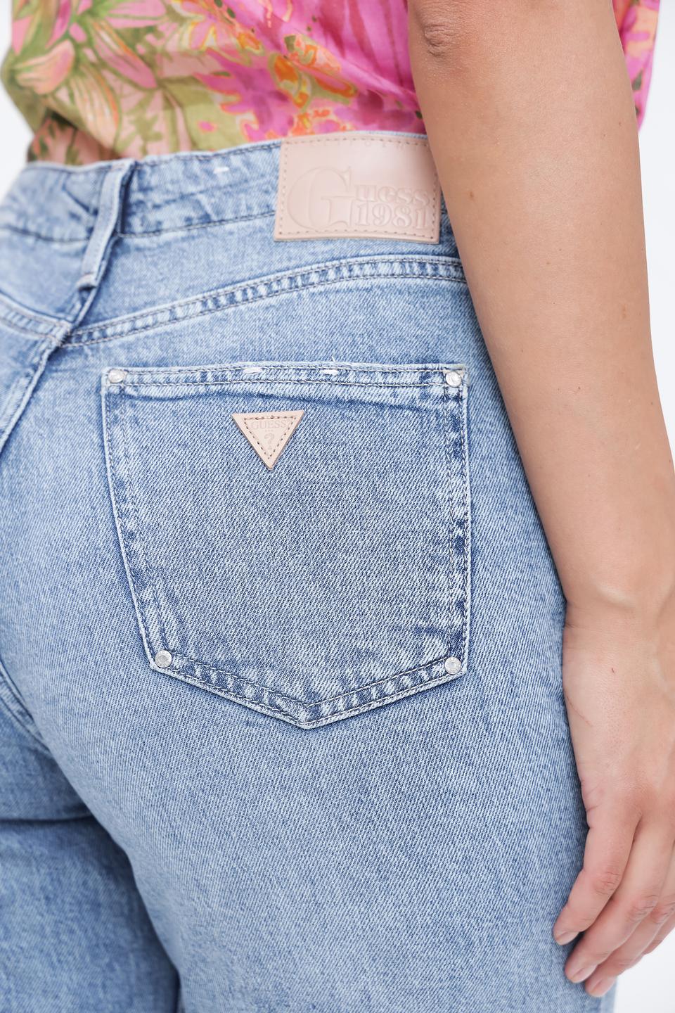 Джинсы Guess с потертостями голубые