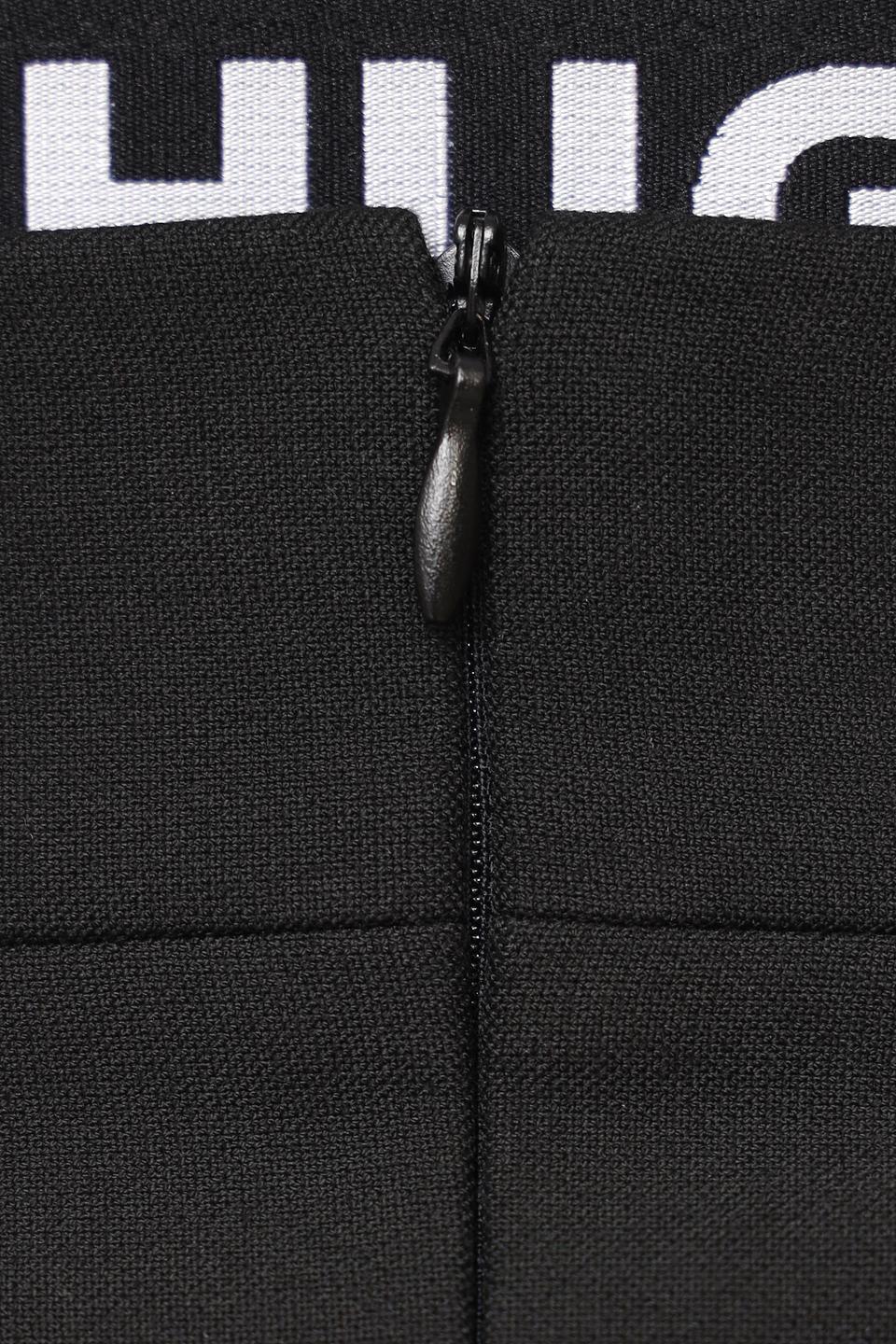 Юбка Boss Black с разрезом чёрная