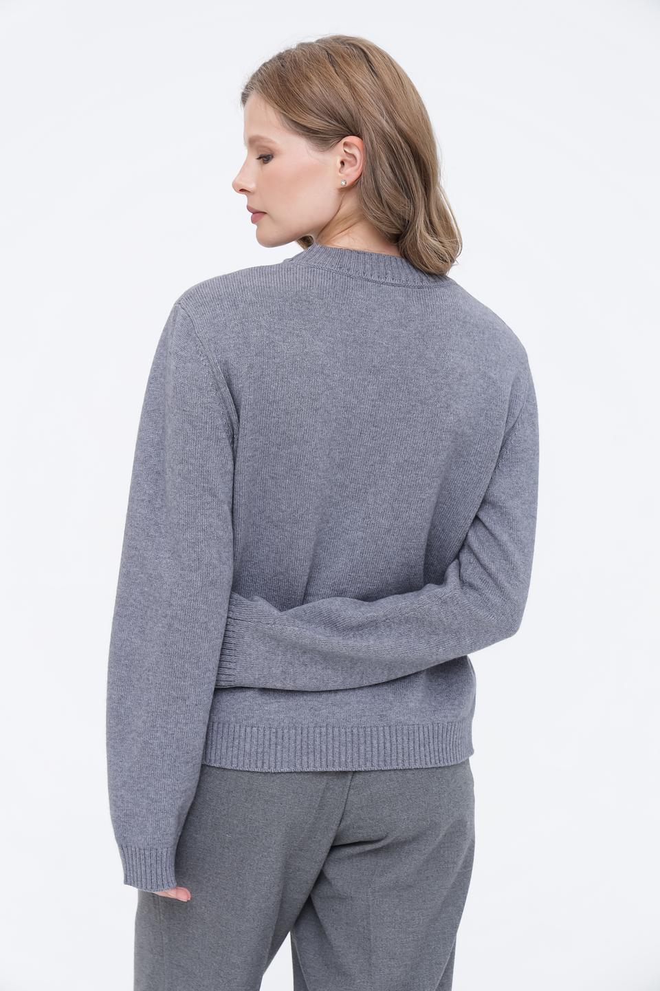 Джемпер Ice Play с лошадью серый