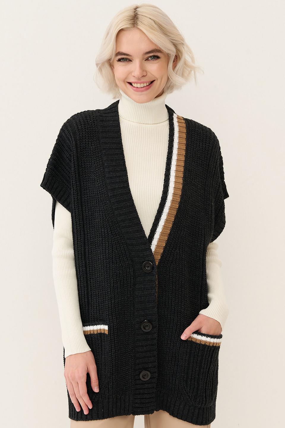 Жилет NEWVAY вязаный с полосками