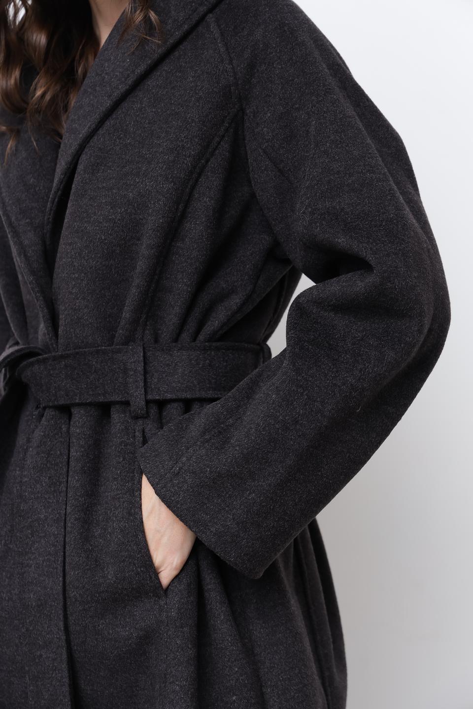 Пальто Broadway с капюшоном графит