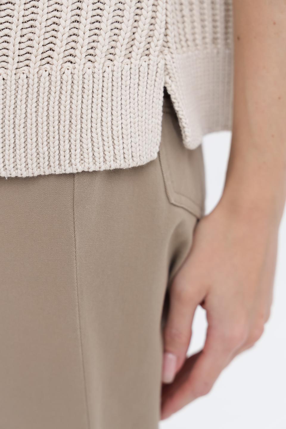 Жилет Lecomte вязаный бежевый