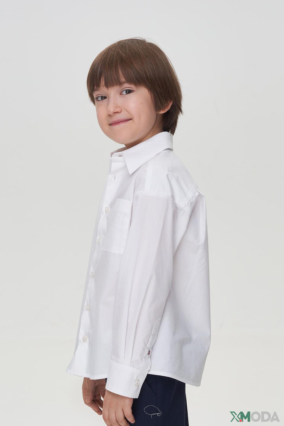 Рубашка Choupette белая с красной пуговицей на манжете