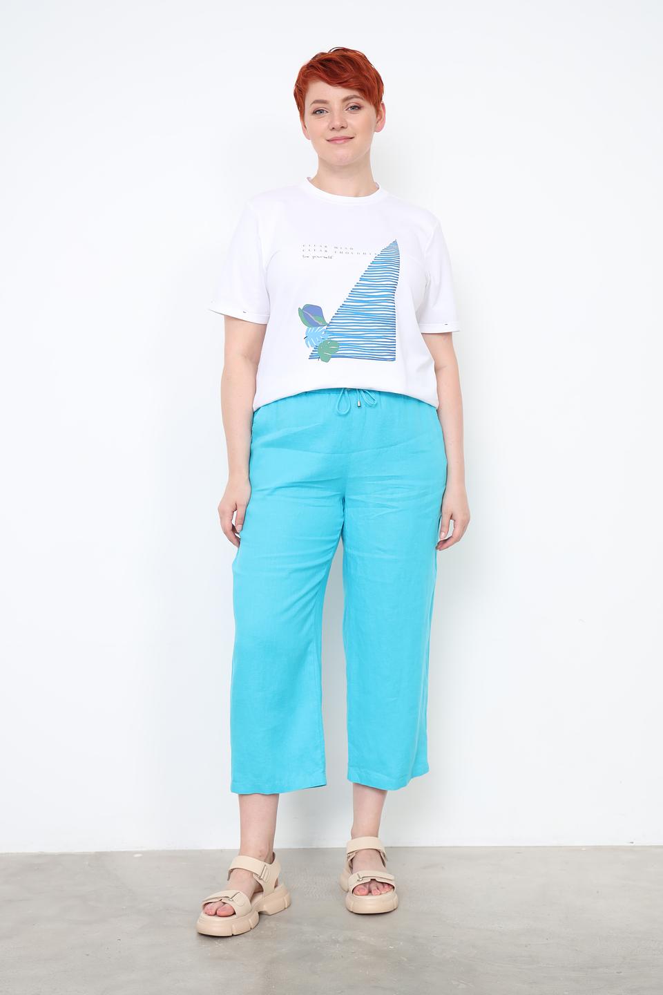 Брюки кюлоты Erfo бирюзовые
