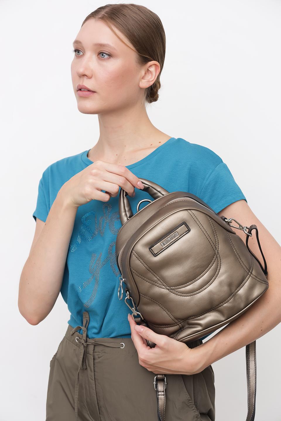 Рюкзак Bikkembergs женский бронзовый