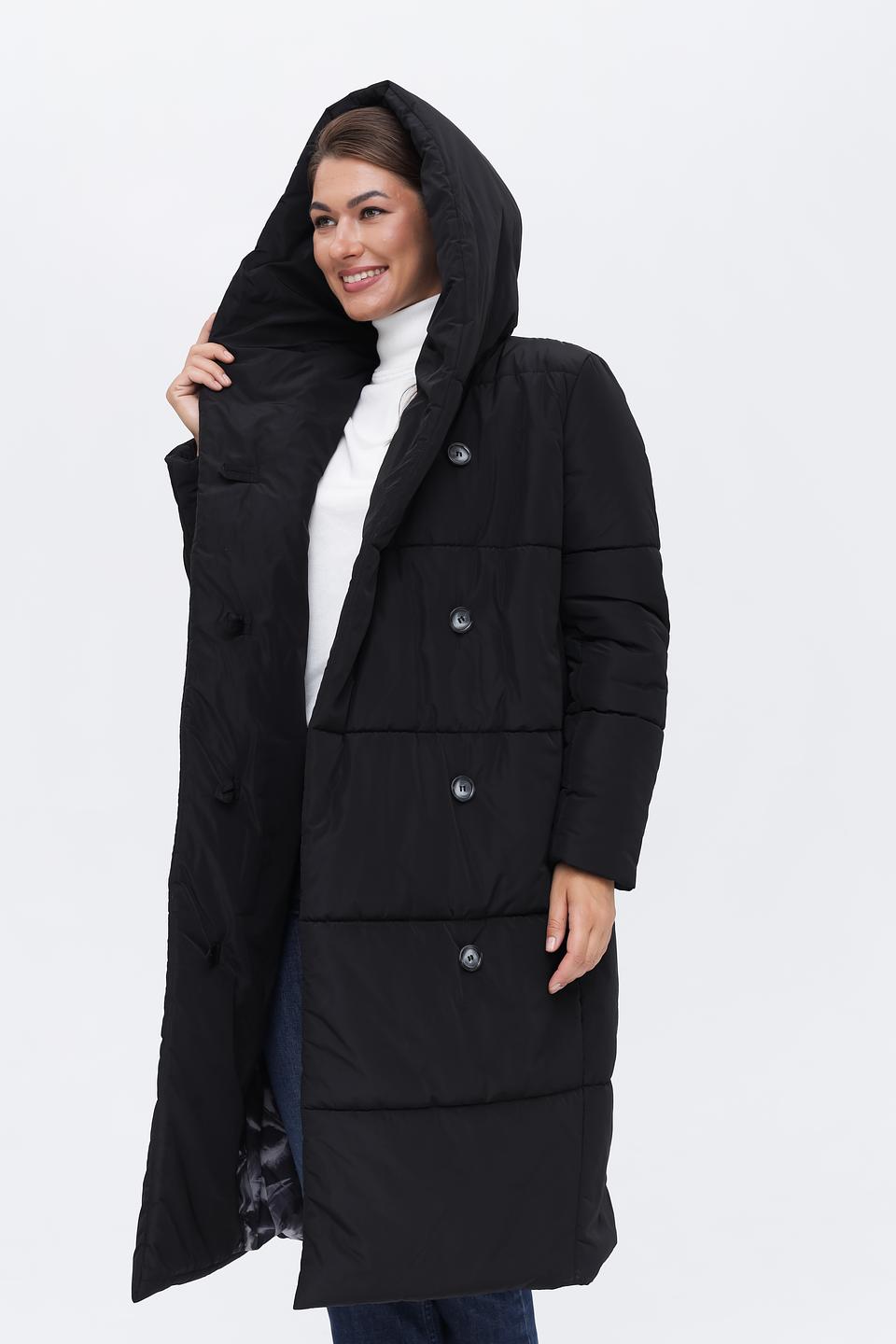 Пальто Electra style чёрное стеганое