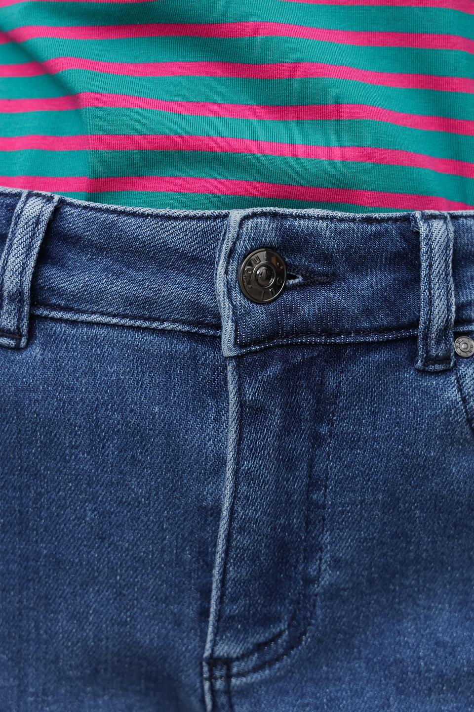 Джинсы с разрезом Oui синие