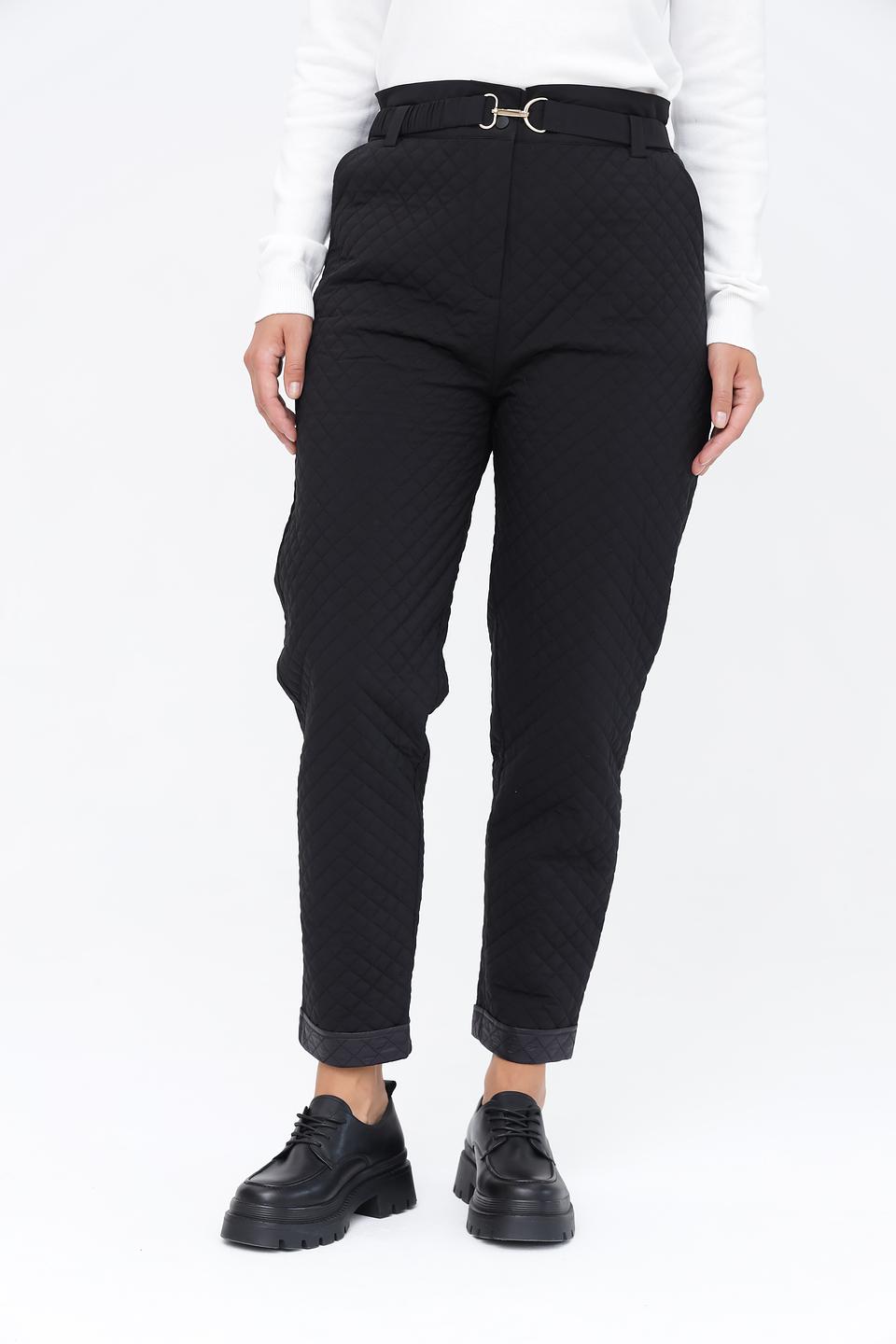 Брюки стеганые Pezzo черные