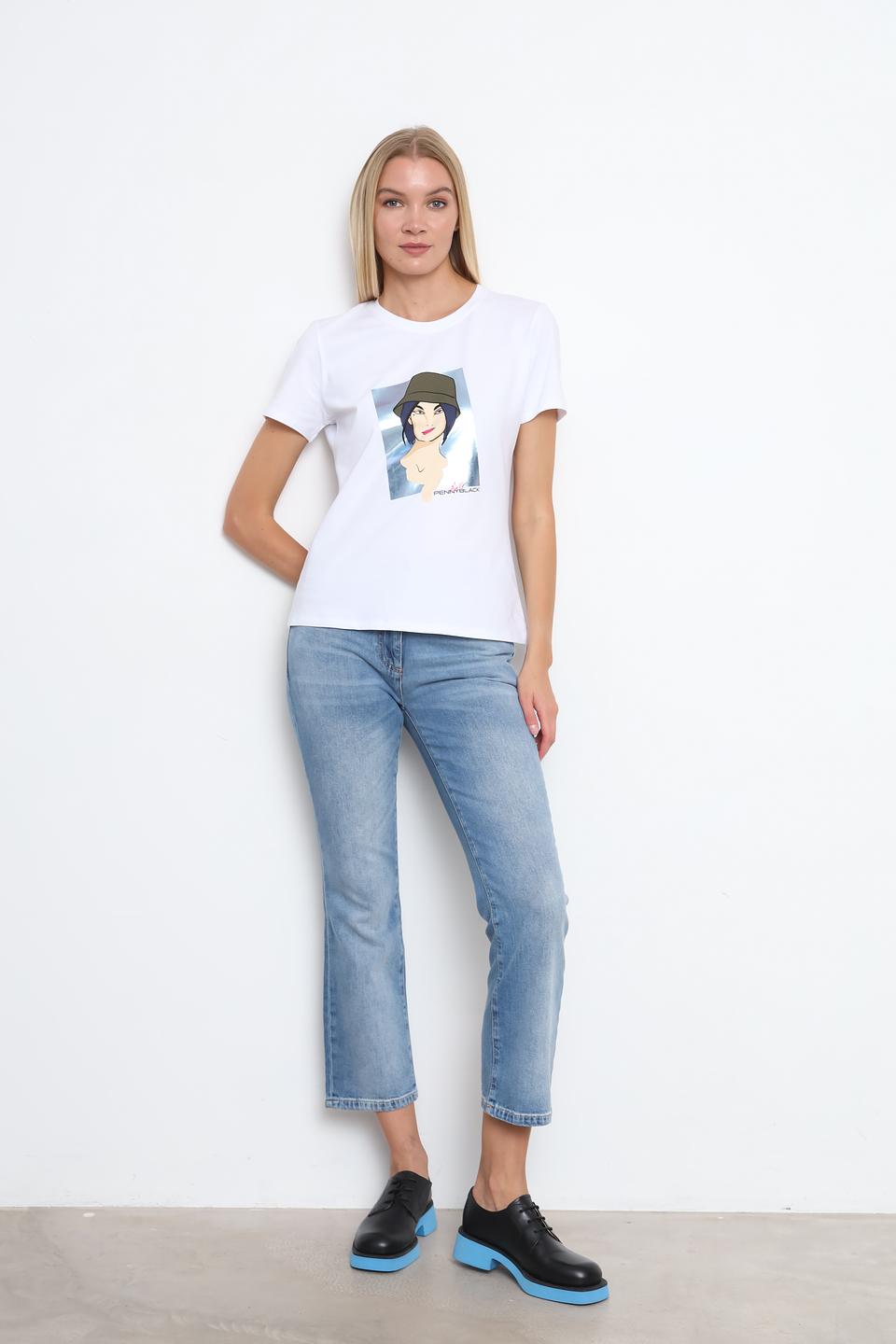 Джинсы Penny Black Grey с завышенной талией