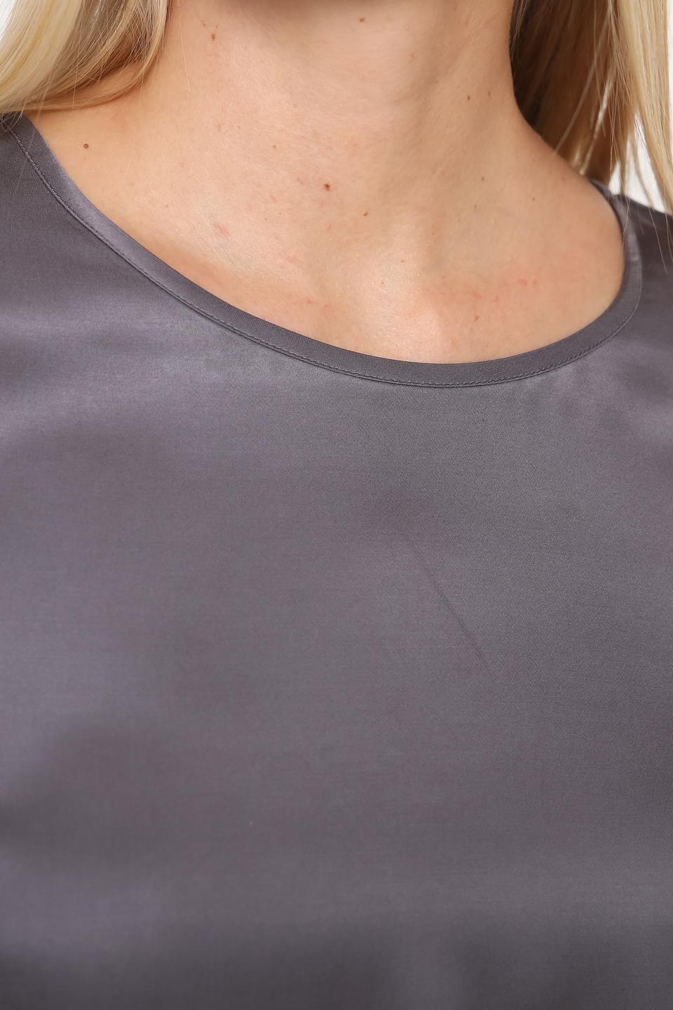 Блуза Patrizia Pepe серая с кружевом