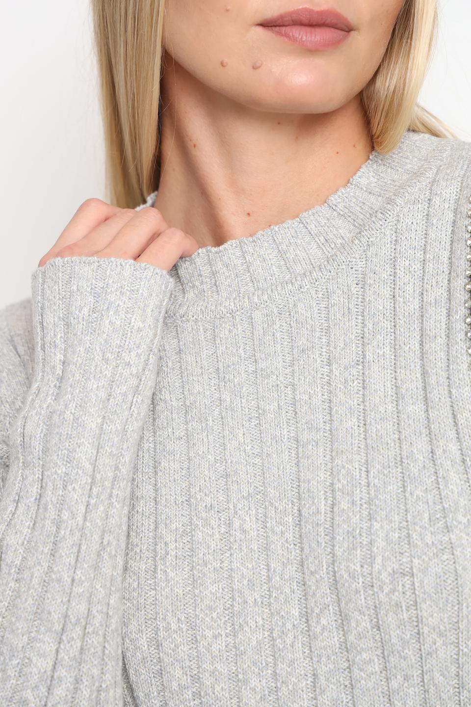 Джемпер Patrizia Pepe серый с цепями